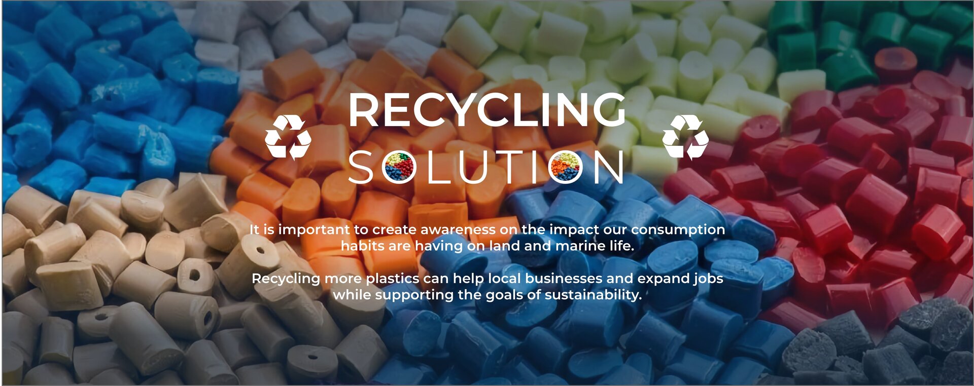 banner with recycling material and cws as recycling solution